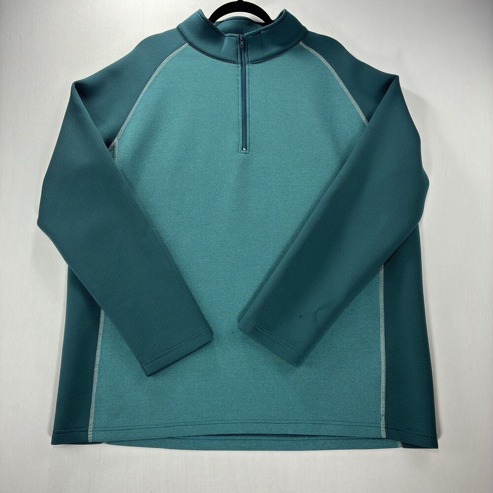 Criquet Men’s XXL Teal Quarter Zip Pullover Performance Golf Athletic Stretch